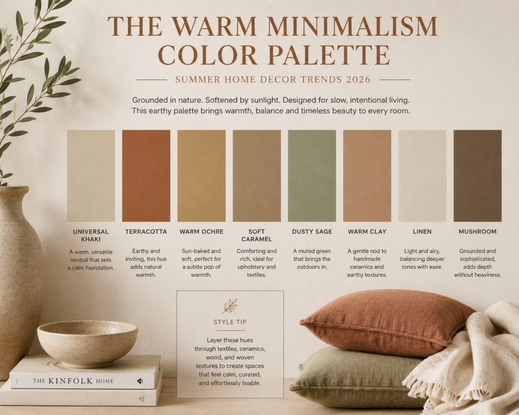 5 Summer Home Decor Trends for 2026 That Will Make Your Living Room Feel Like a Resort Color Palette guide