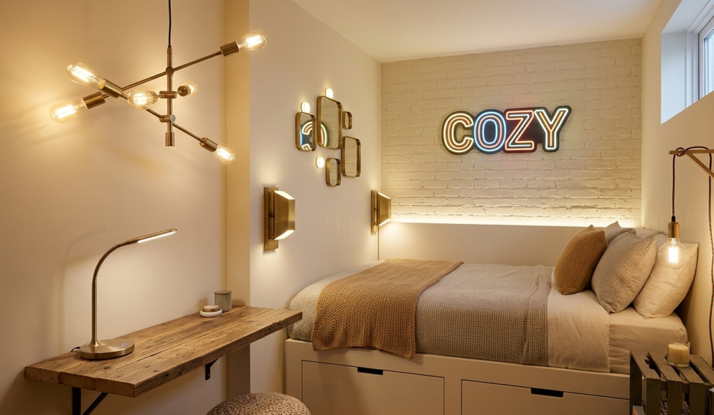 Small Bedroom Interior Design Ideas 2026 That Make Tiny Spaces Feel Beautiful and Calm small bedroom lighting