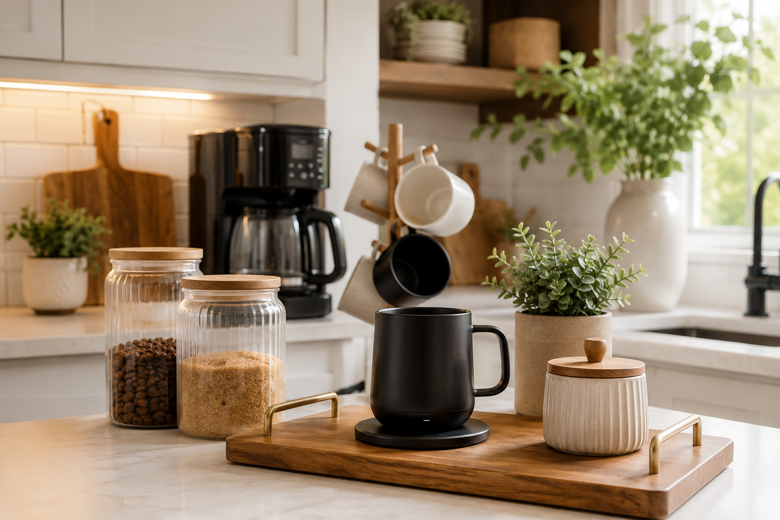 Self heated mugs for kitchen