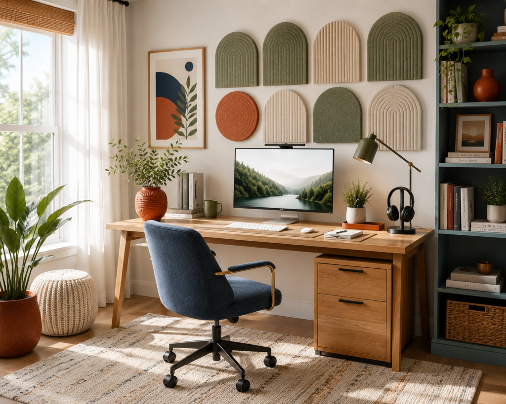 Home Office Decor Ideas for 2026 That Boost Productivity and Style Acoustic panels for home office decor