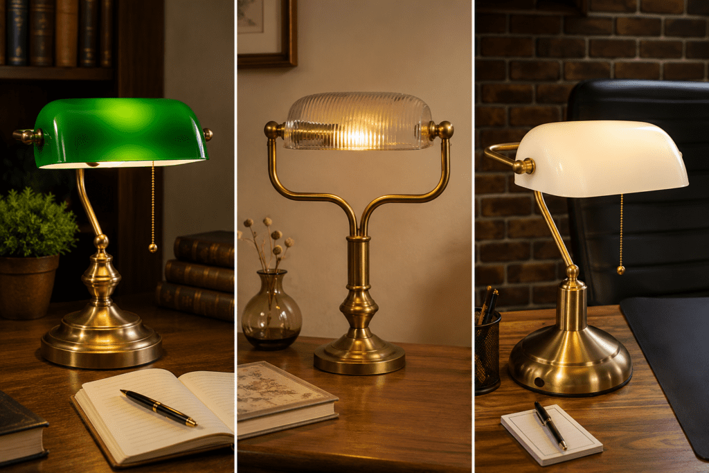 Vintage Desk Lamp Ideas for Timeless Home Decor (2026) Banker Vintage Desk Lamp Ideas
