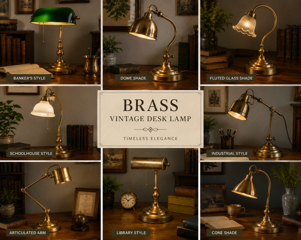 Vintage Desk Lamp Ideas for Timeless Home Decor (2026) Brass Vintage Desk Lamp Ideas