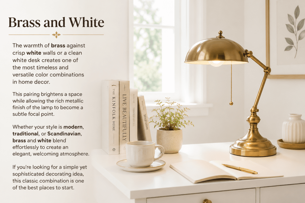 Vintage Desk Lamp Ideas for Timeless Home Decor (2026) Brass and White desk lamp ideas