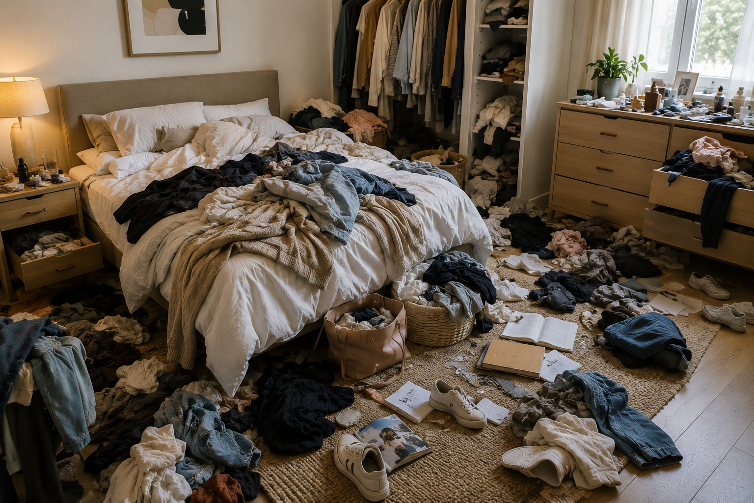 Hidden Bedroom Storage Ideas for 2026: Clever Ways to Reduce Clutter Without Sacrificing Style Cluttered bedroom
