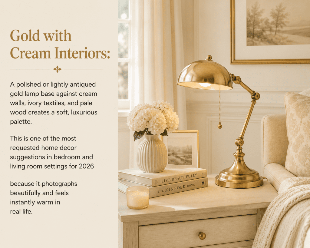 Vintage Desk Lamp Ideas for Timeless Home Decor (2026) Golf with cream interiors desk lamps