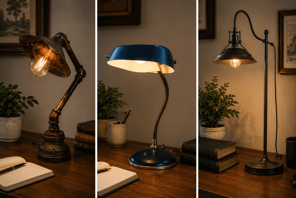 Vintage Desk Lamp Ideas for Timeless Home Decor (2026) Industrial Vintage Desk Lamp Ideas