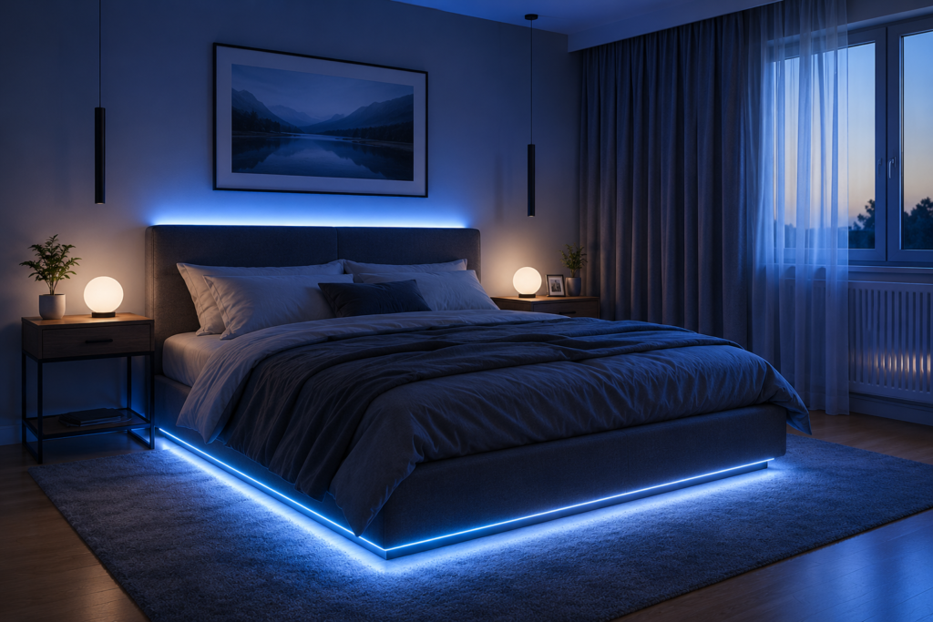 LED Strip light bedroom lighting ideas