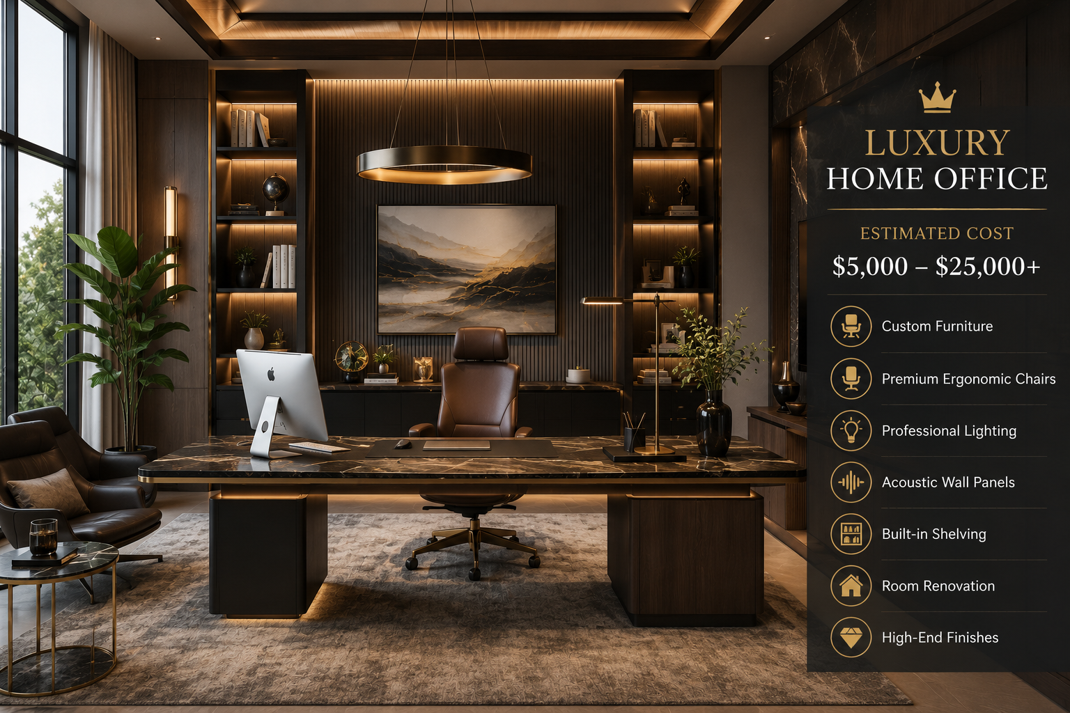Luxury Home Office Design Setup