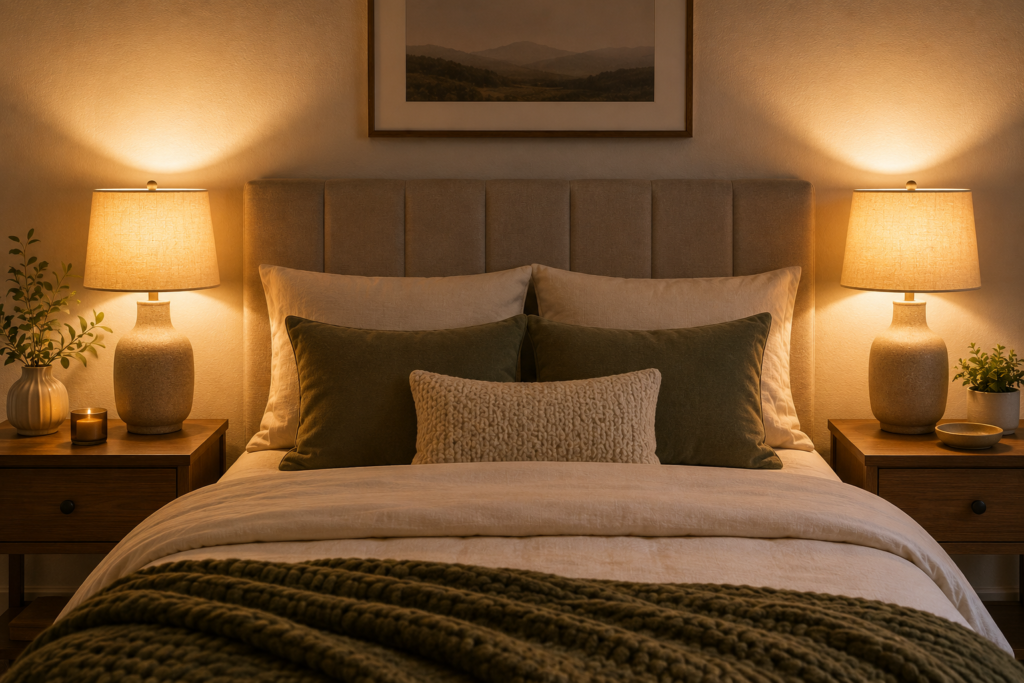 Bedroom lighting nightstand lamp