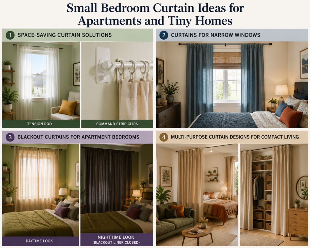 Small bedroom curtain ideas for apartments