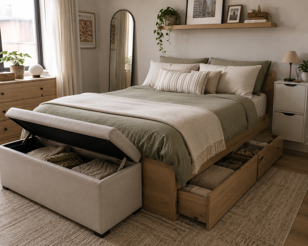 Small bedroom storage ideas