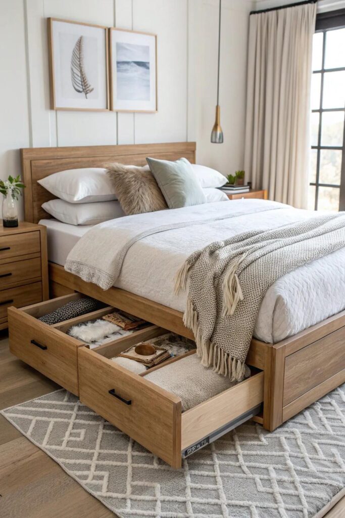 Small bedroom underbed storage