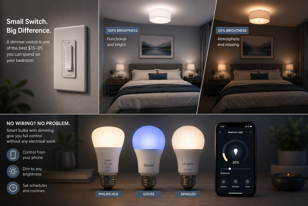 Smart bedroom lighting dimmers