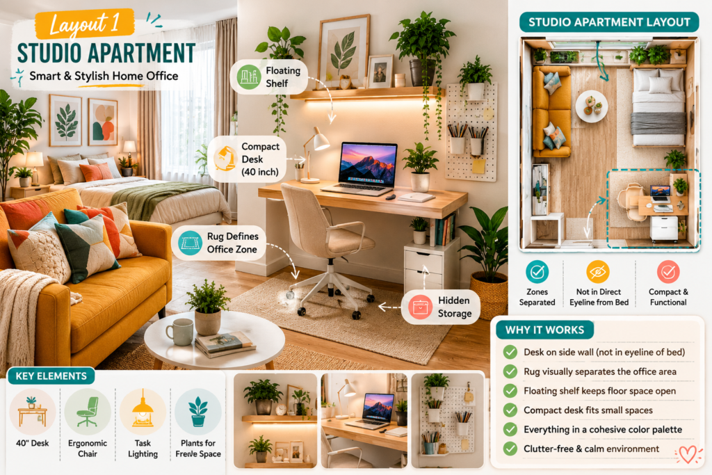 Small Home Office Ideas for Apartments and Tiny Spaces: The Complete 2026 Design Guide Small Home office Studio Apartment