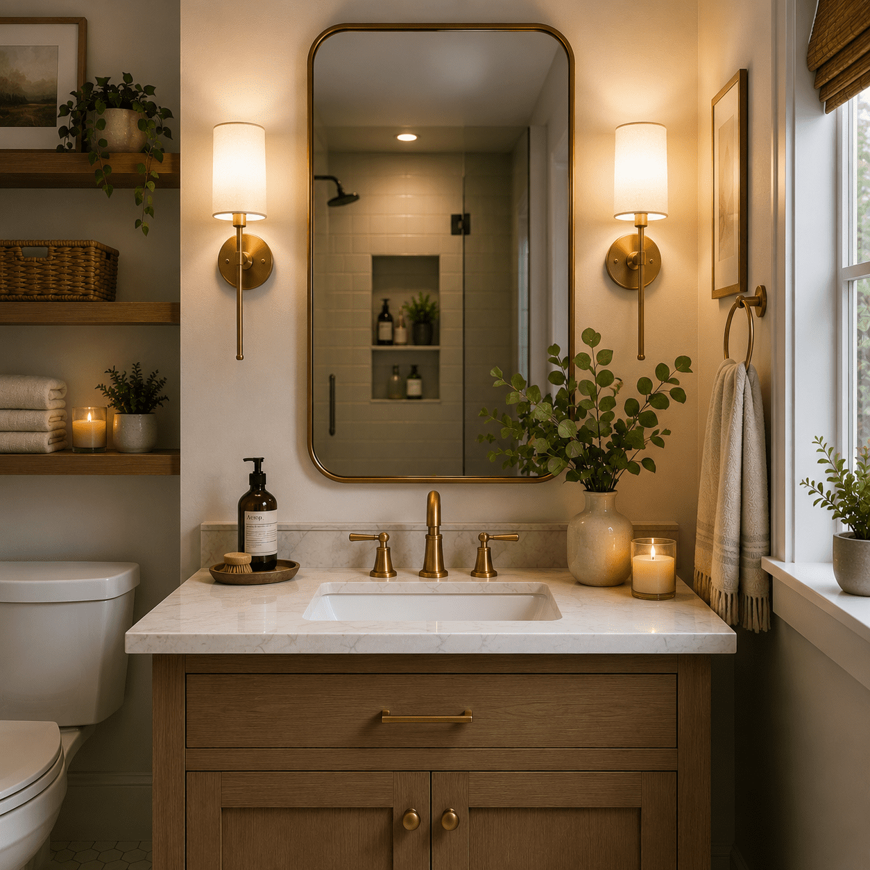 Bathroom Decor Ideas for Every Style and Budget (2026 Guide) Warm Light