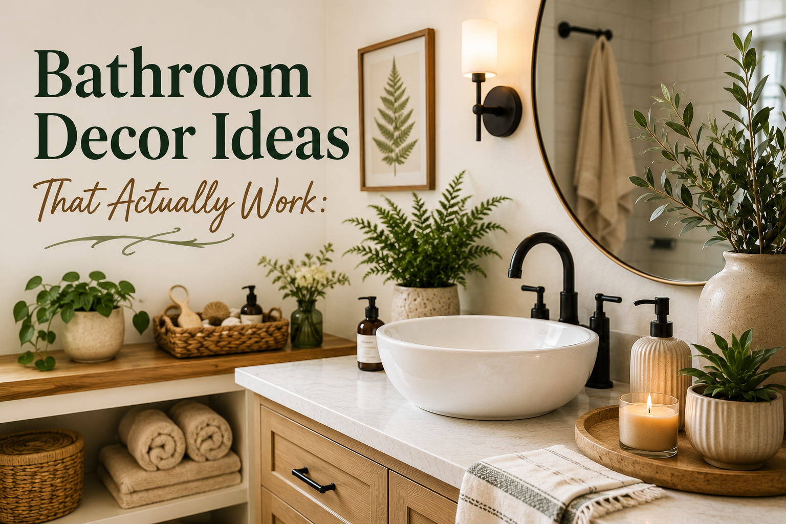 Bathroom Decor Ideas That Actually Work: My Go To Accessories and Styling Formula Bathroom Decor Ideas That Actually Work