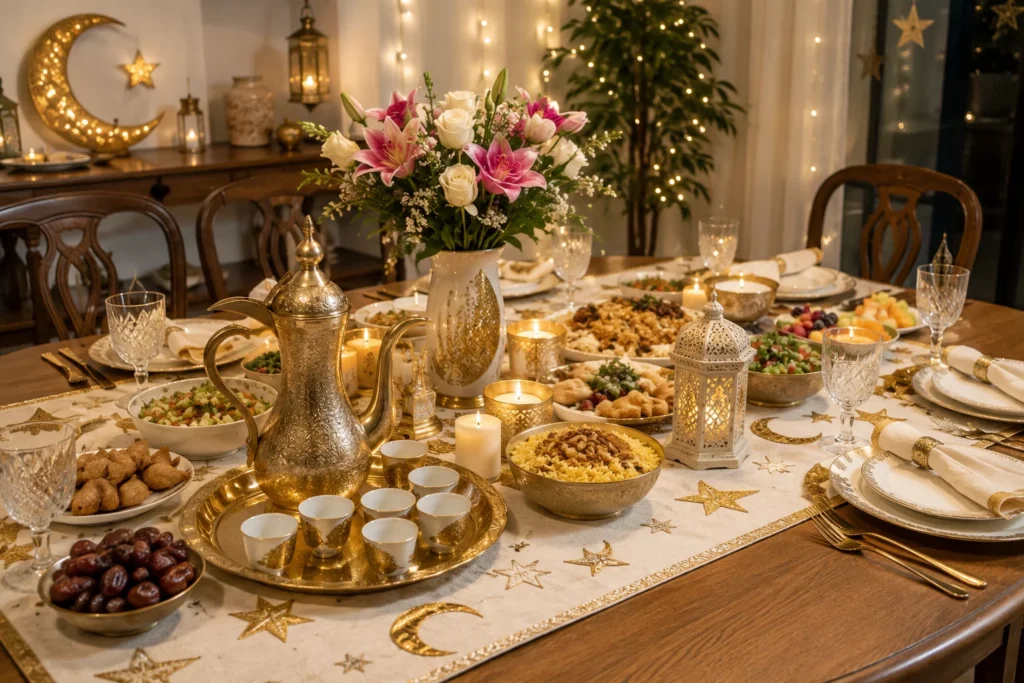 Best Home Decor Ideas for Eid to Create a Warm Festive Look Beautiful Table for the Eid Meal