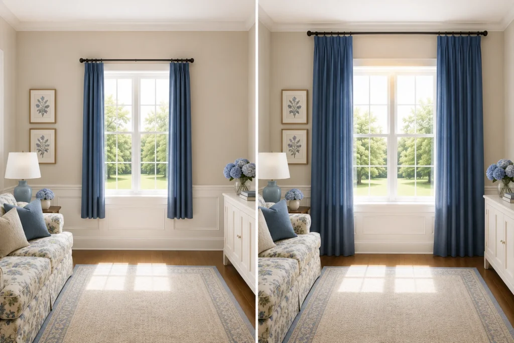 Curtain placement mistakes