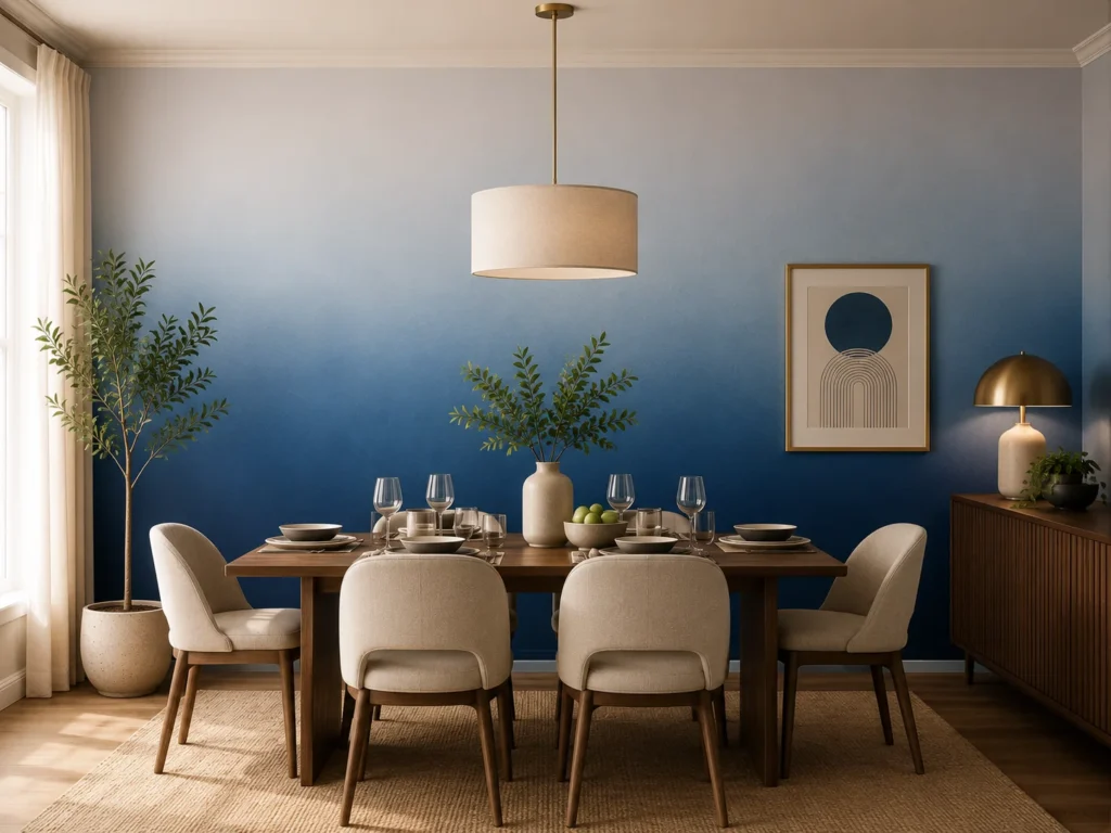 Gradient Painting Ideas for Dining Room Walls