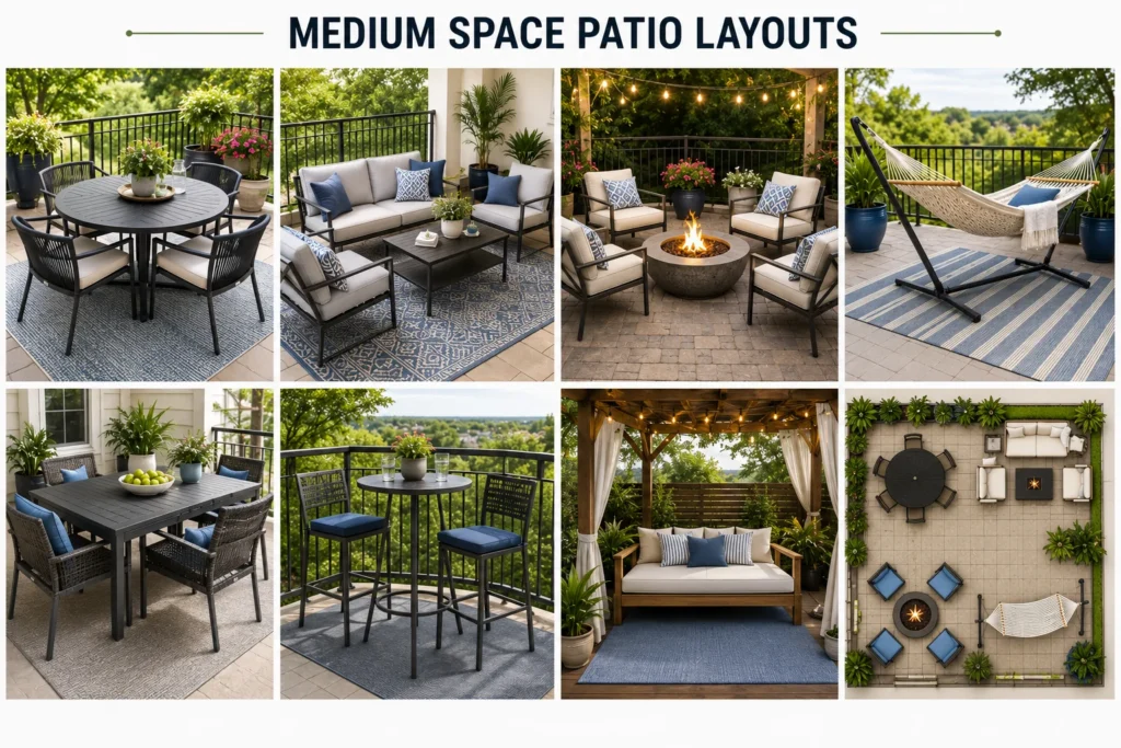 Medium Space Patio Layouts
