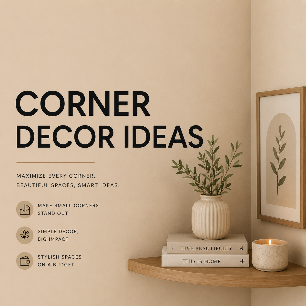 Minimalist corner decor ideas