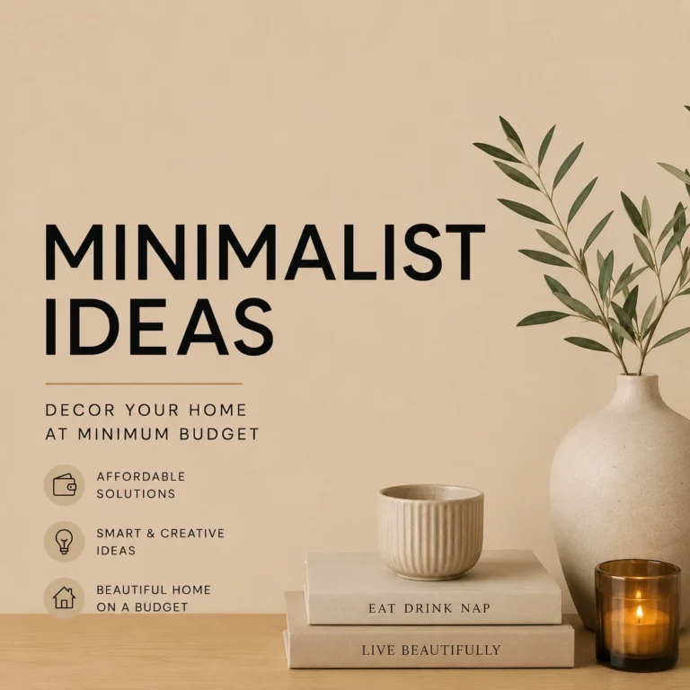 Minimalist home decor on a budget