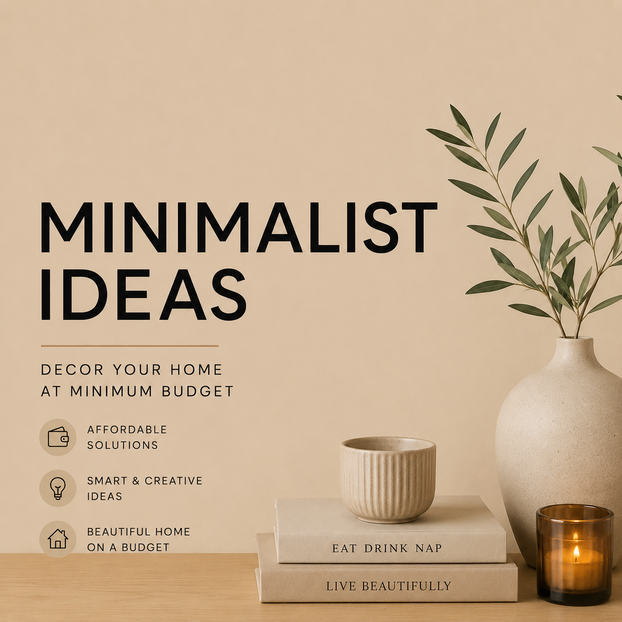 Minimalist home decor on a budget