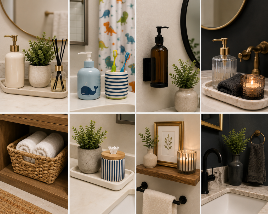 Bathroom Decor Ideas That Actually Work: My Go To Accessories and Styling Formula Modern Bathroom Decor Ideas in Warm Tones