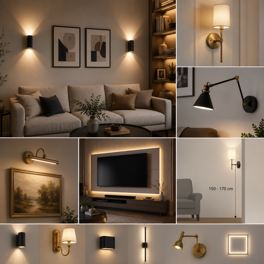 Modern wall lighting for living rooms