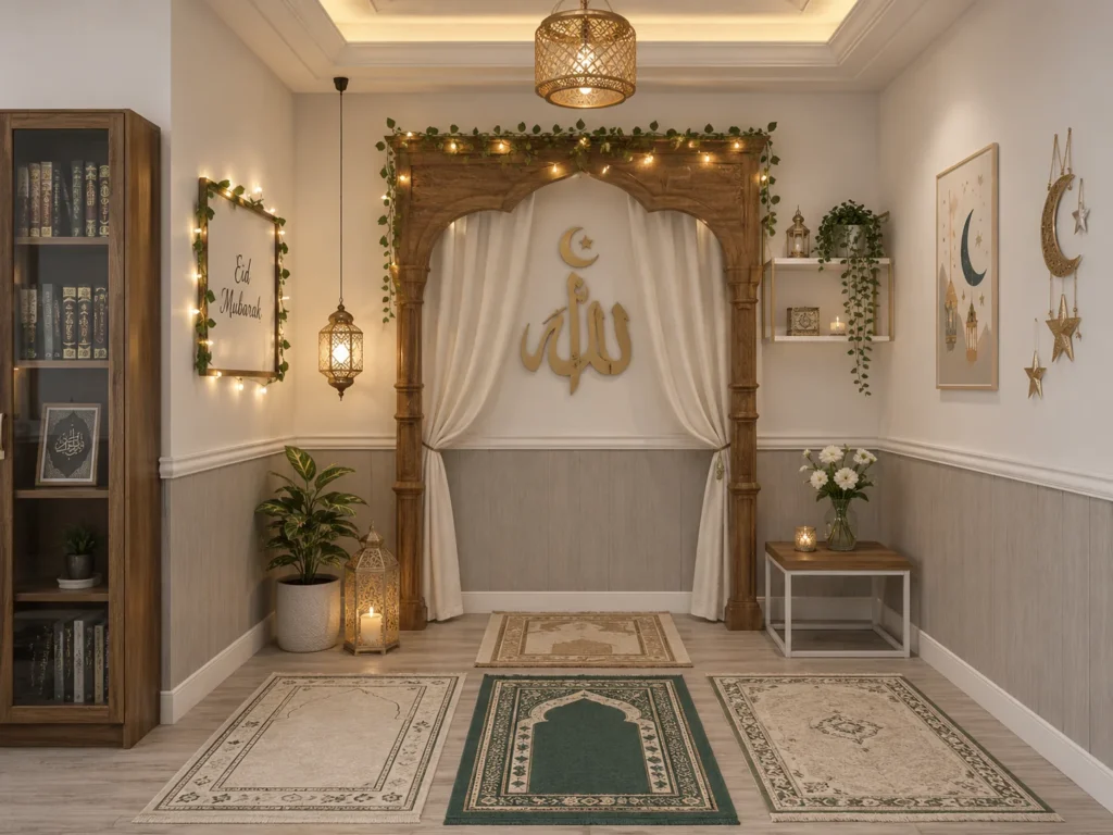 Best Home Decor Ideas for Eid to Create a Warm Festive Look Prayer Room Decor For Eid