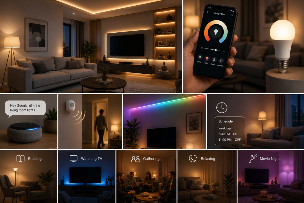 Smart living room lighting solutions
