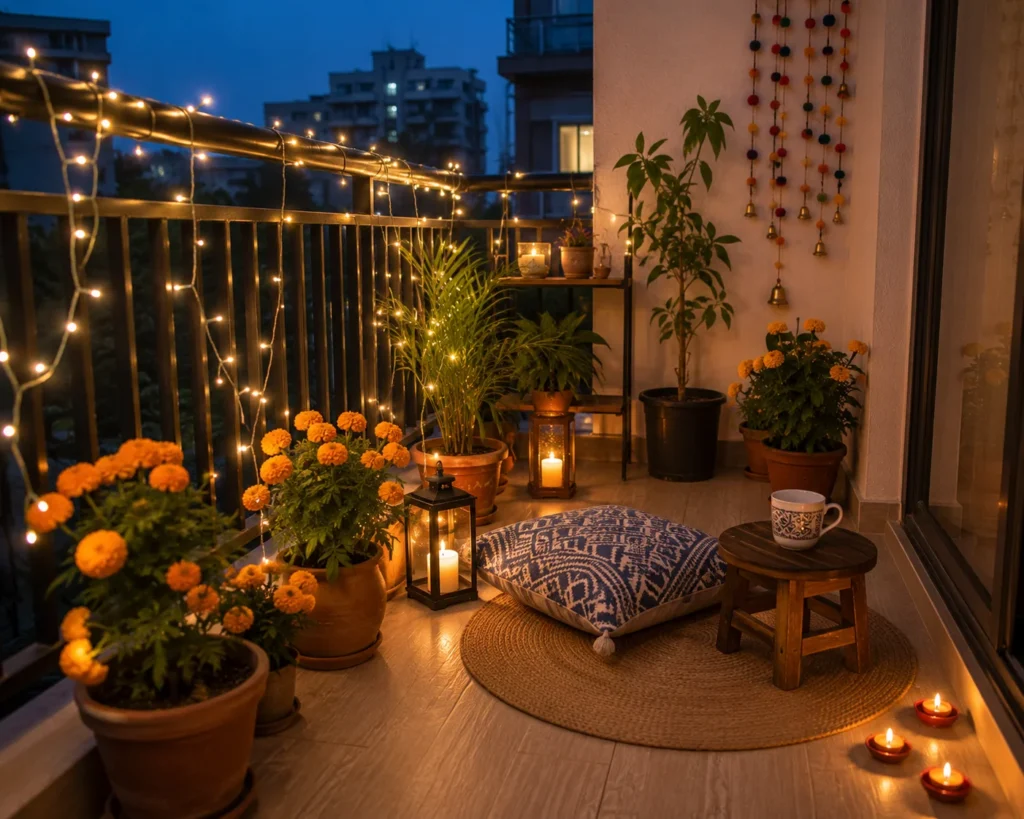 Diwali Decor Ideas for the Balcony