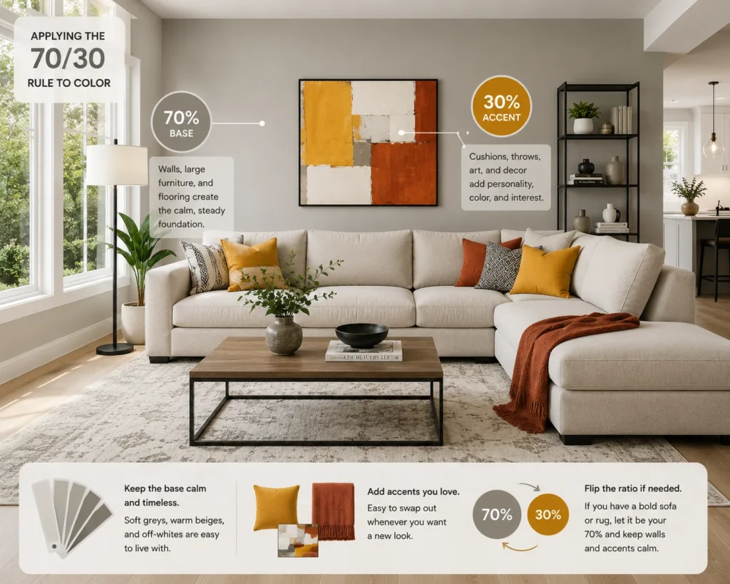 70/30 Rule in Interior Design to Color