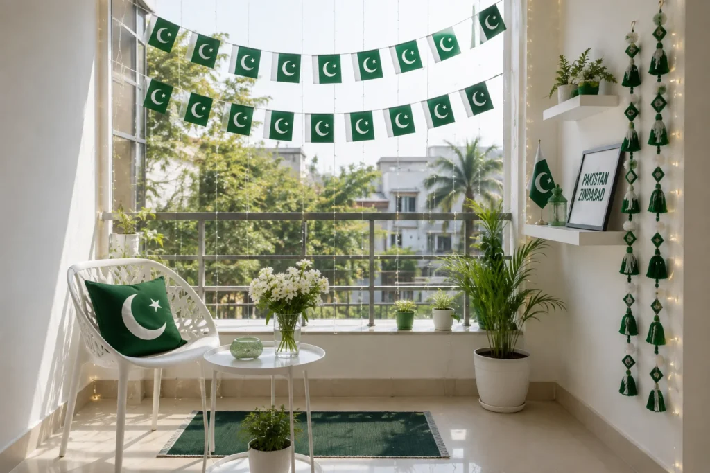Pakistan Independence Day Decor Ideas to Make Your Home Shine From Outside Balcony Decor On Independence Day