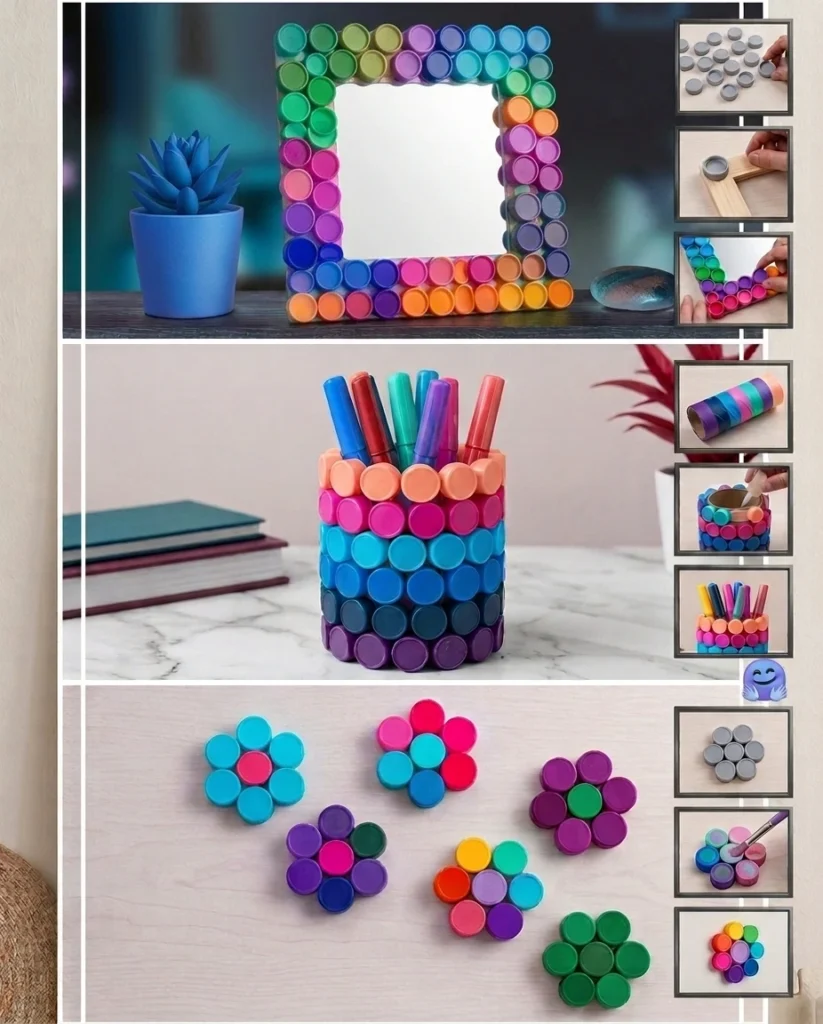 Bottle Cap Crafts for Home Decor