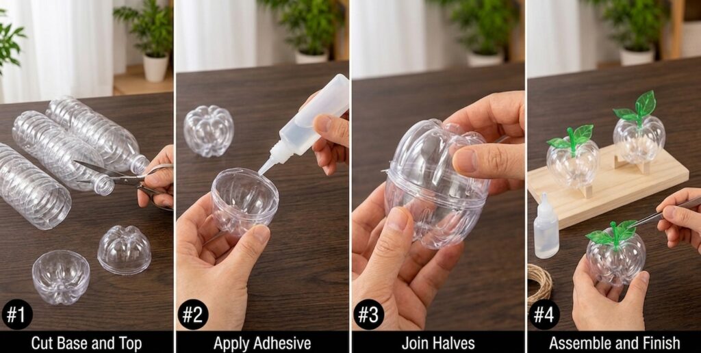 Crystal Apple Decor From Bottle Tops