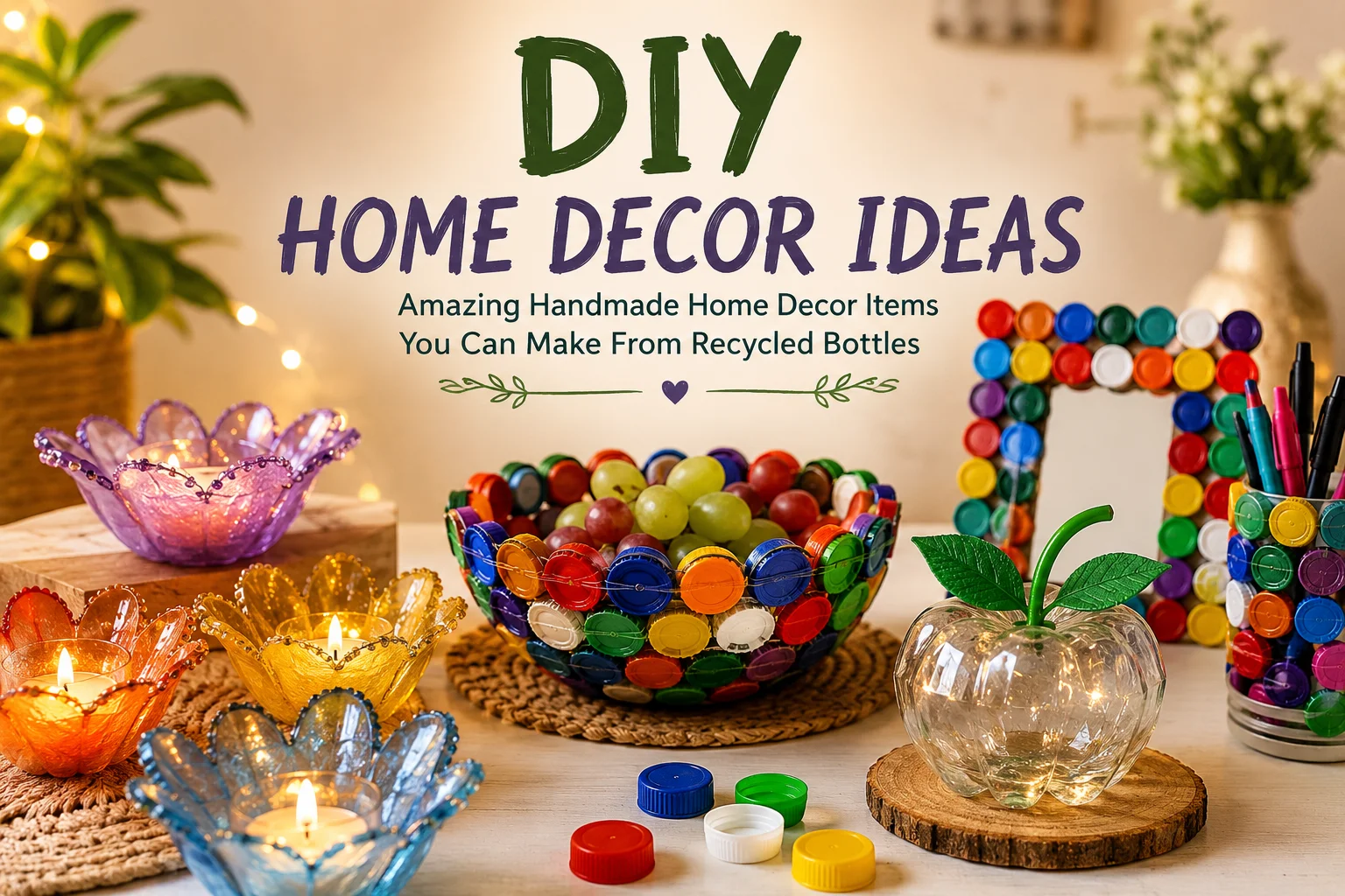 DIY Home Decor Ideas Amazing Handmade Home Decor Items You Can Make From Recycled Bottles