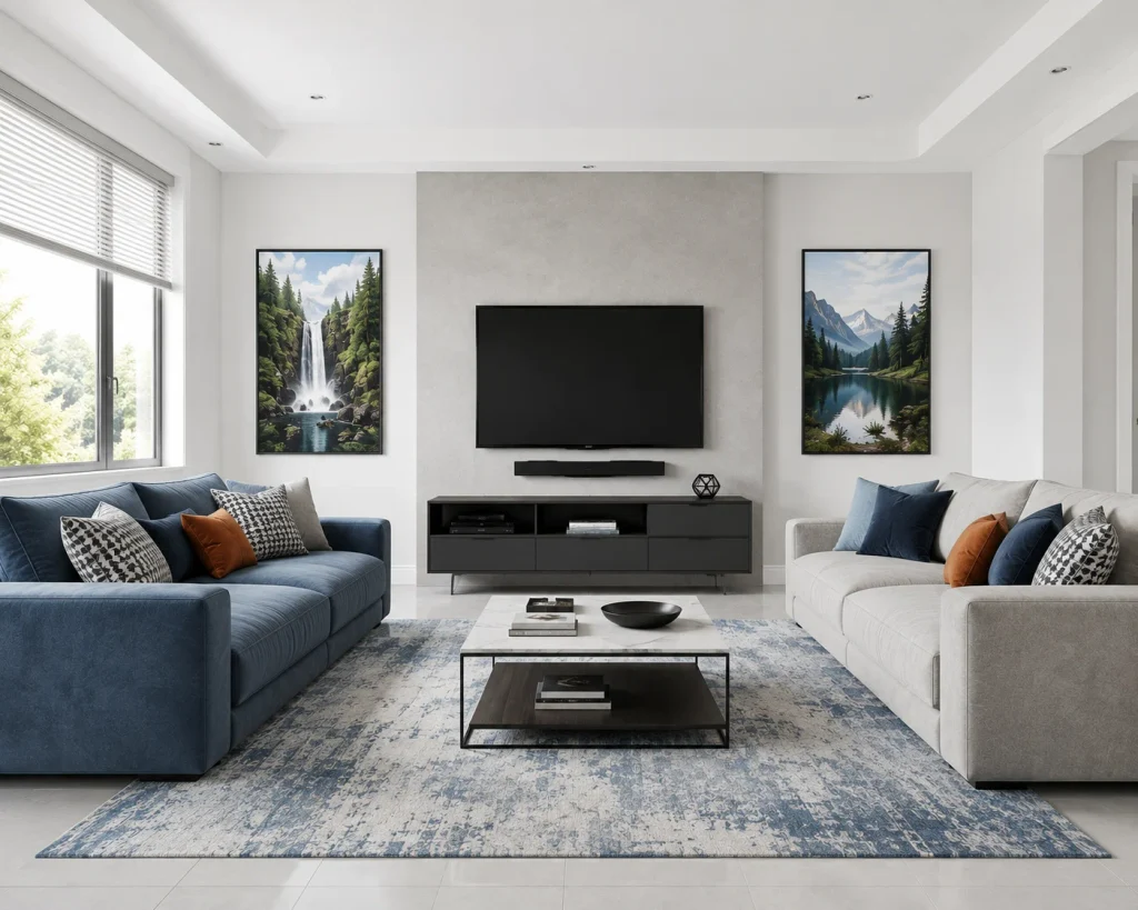 Furniture Pushed Flat Against Every Wall