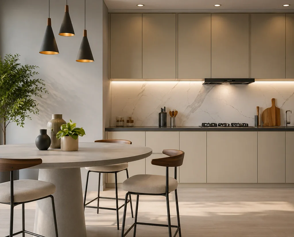 Kitchen Lights with Cabinet colors