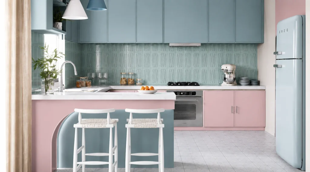Pastel Kitchen Color Contrast