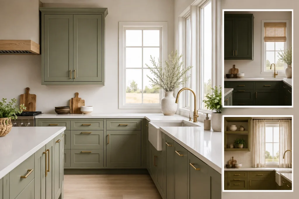 7 Outdated Kitchen Cabinet Colors That Are Quietly Aging Your Kitchen Sage Green Kitchen Cabinets Color Ideas