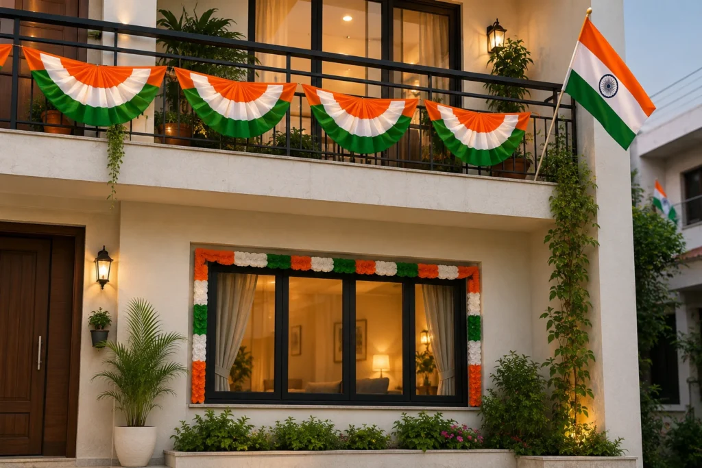Tricolour Bunting for the Balcony