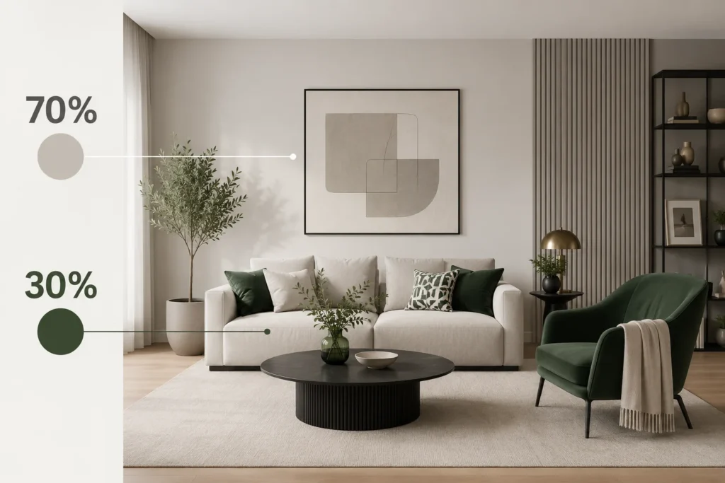 70/30 Rule in Interior Design