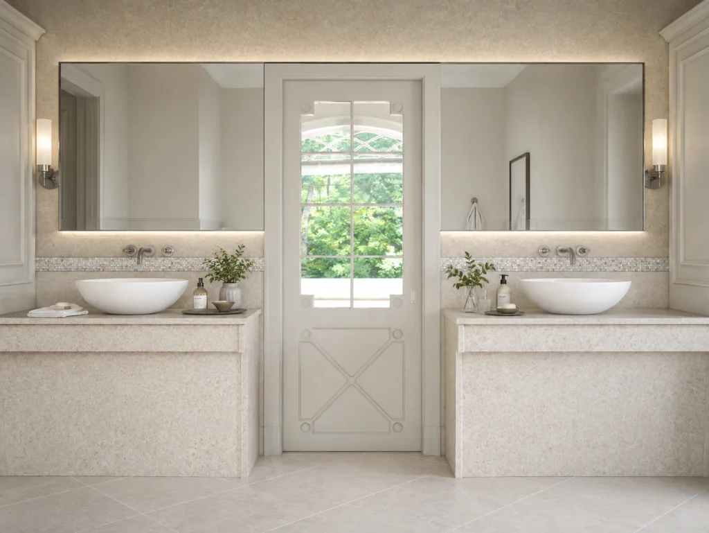 double vanity bathroom mirror