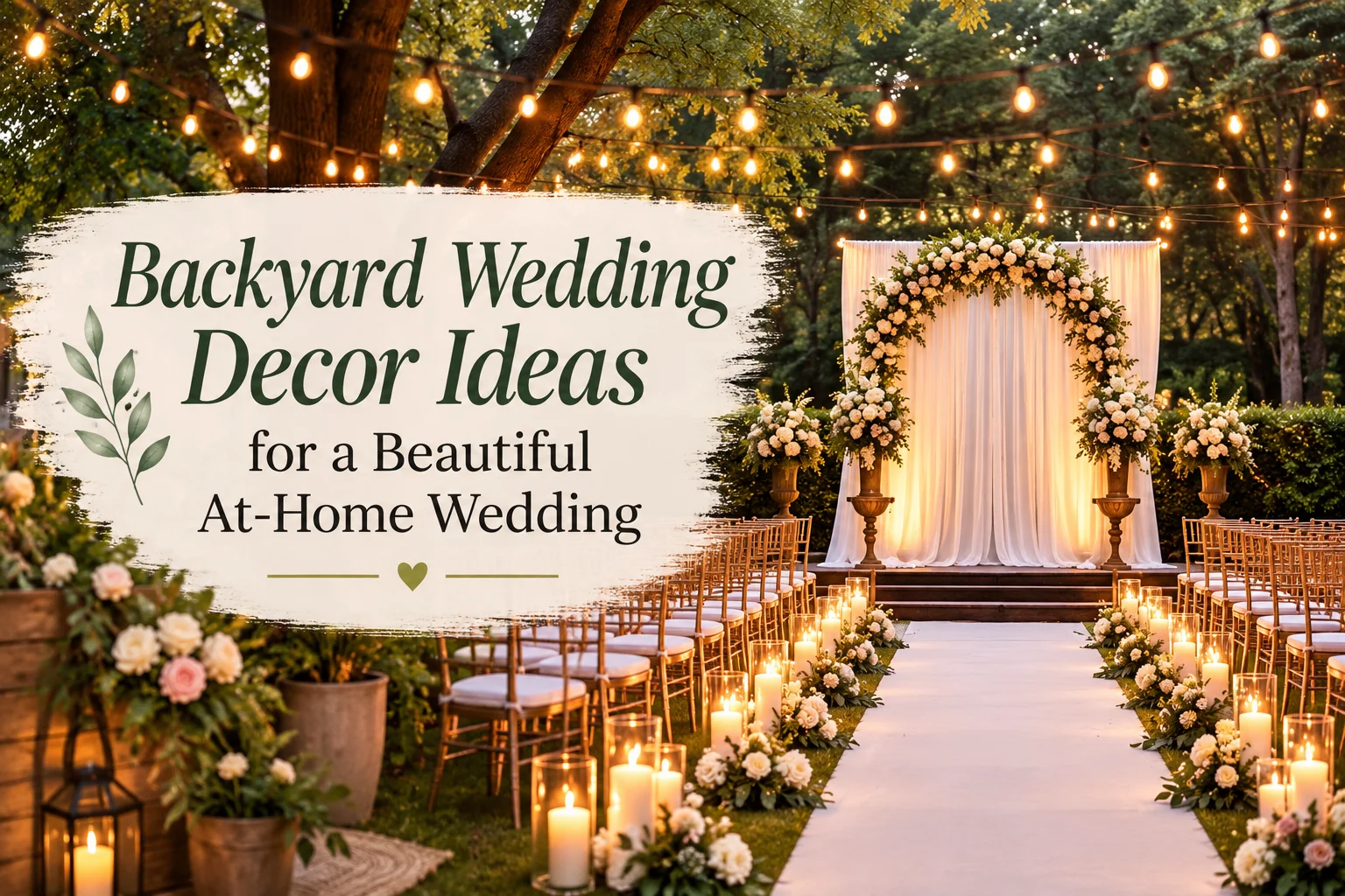 Backyard Wedding Decor Ideas for a Beautiful At-Home Wedding (2026 Guide) Backyard Wedding Decor Ideas