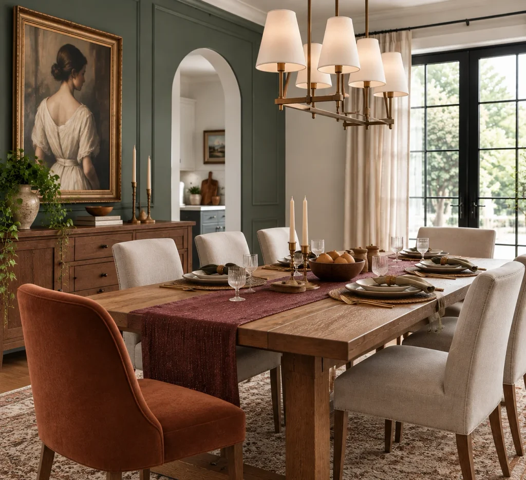 Modern Cottage Decor Dining Space
