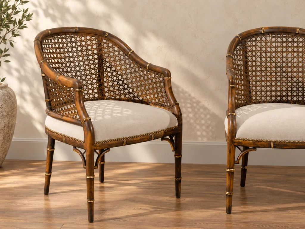 The Antiques Designers Are Buying Right Now Before Prices Climb Vintage Cane Armchairs
