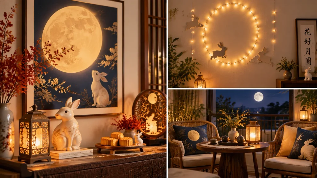 15 Mid-Autumn Festival Home Decor Ideas for a Cozy Moon Celebration Warm Mid-Autumn Moonlit Nook
