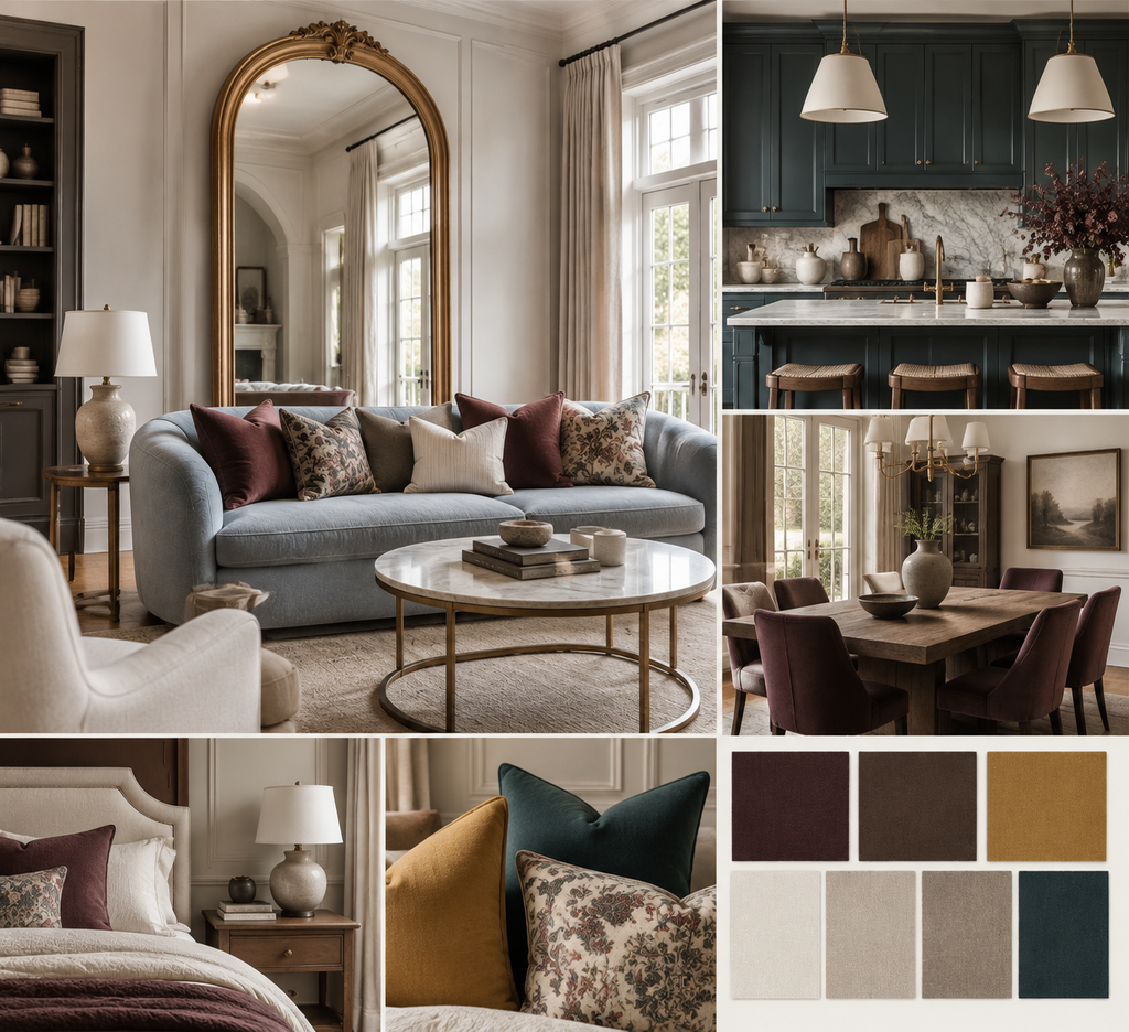 Warm Modern Heritage Interior Moodboard