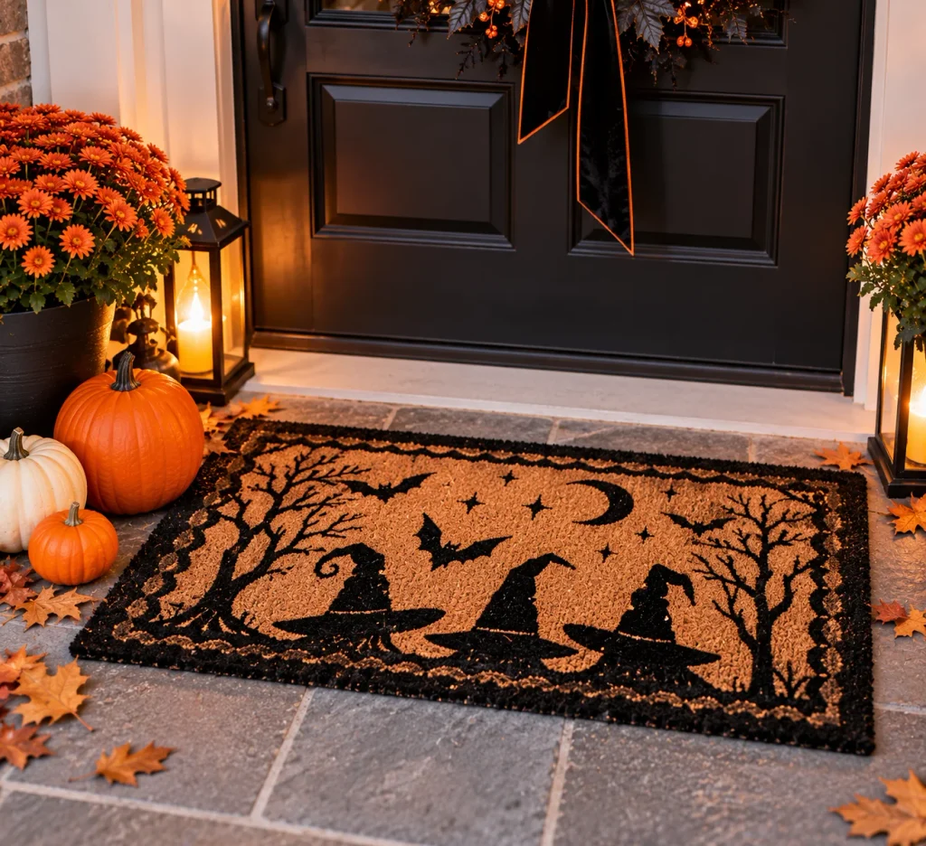 Halloween Porch Decor: 20 Spooky Ideas to Make Your Home the Talk of the Street Witchy Welcome Halloween Doorstep